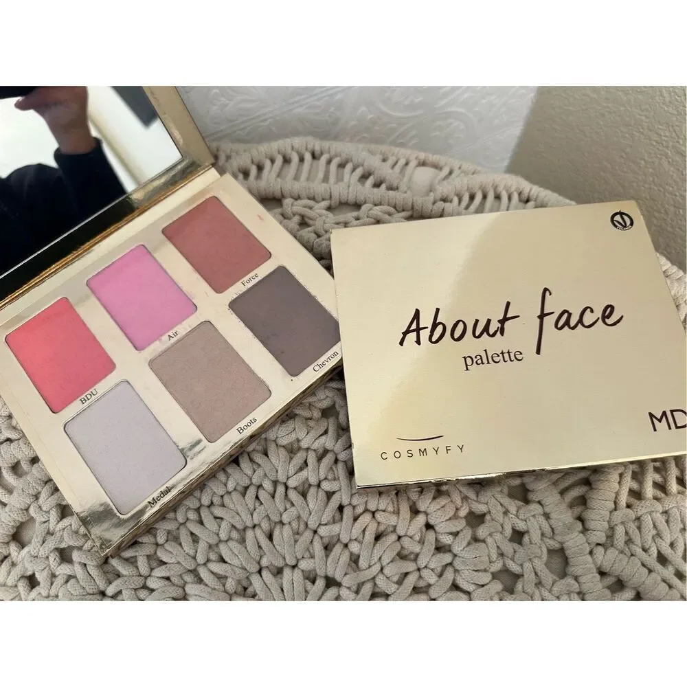 Cosmyfy About Face Highlighter Blush Bronzer Face Palette New